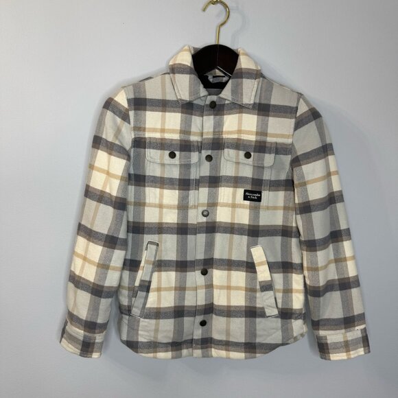 Abercrombie Plaid Flannel Shirt Jacket Kids 11/12